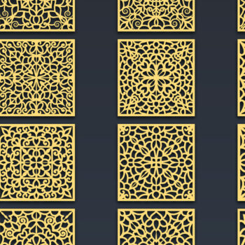 Intra απο ξύλο plywood 3mm-4mm πάχος – Square Coasters Mandala 01 Δίασταση  20x20 cm INTRAFABR-85509117 - Image 3