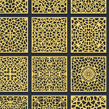 Intra απο ξύλο plywood 3mm-4mm πάχος – Square Coasters Mandala 01 Δίασταση  20x20 cm INTRAFABR-85509117 - Image 4