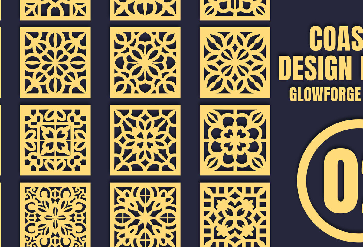 Intra απο ξύλο plywood 3mm-4mm πάχος – Square CoastersMandala 02 Δίασταση  20x20 cm INTRAFABR-85510193