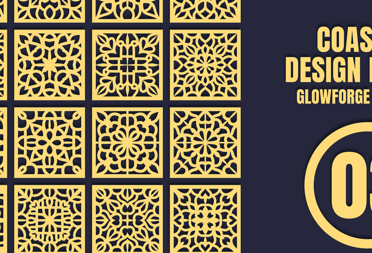 Intra απο ξύλο plywood 3mm-4mm πάχος – Square Coasters Mandala 03 Δίασταση  20x20 cm INTRAFABR-85510197