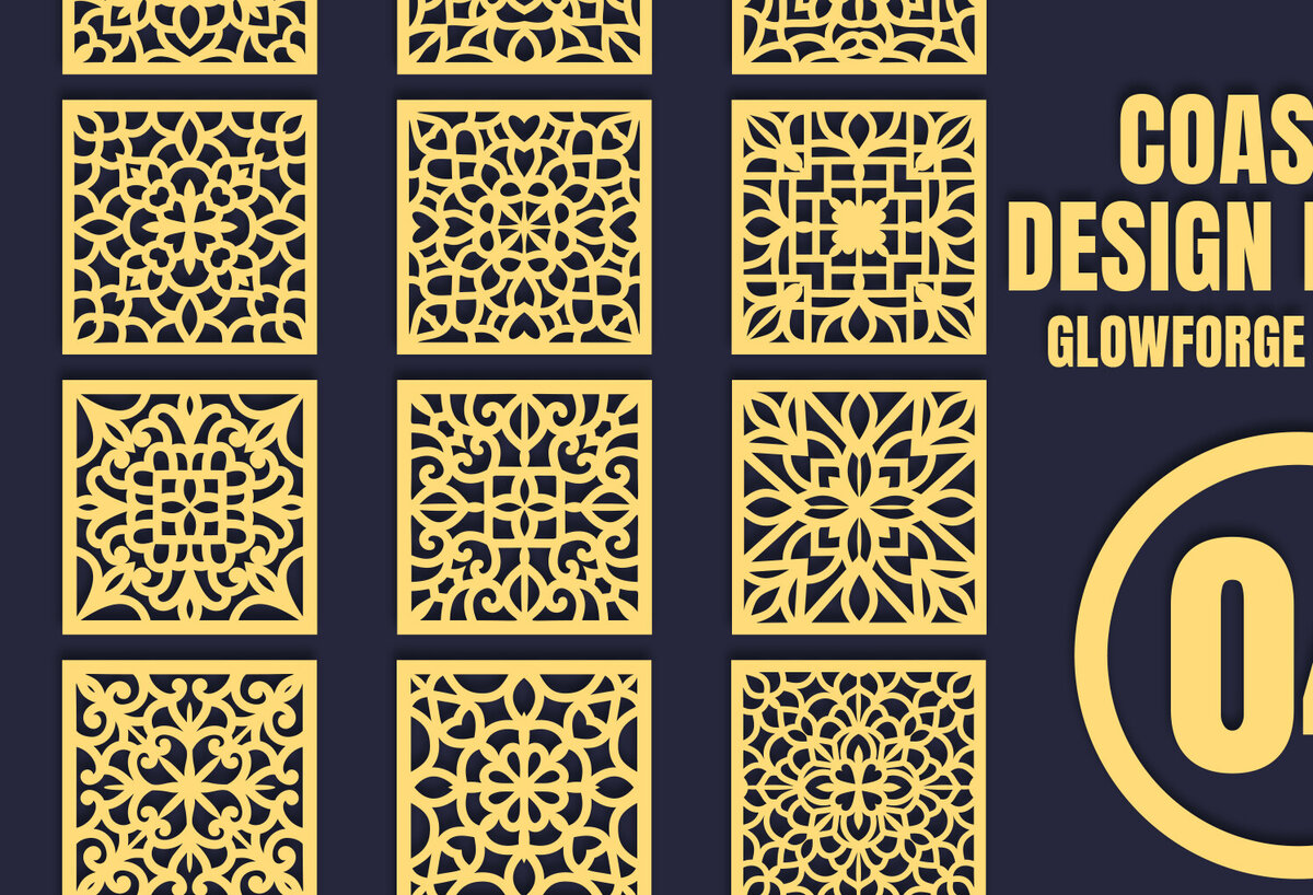 Intra απο ξύλο plywood 3mm-4mm πάχος – Square Coasters Mandala 04 Δίασταση  20x20 cm INTRAFABR-85510207