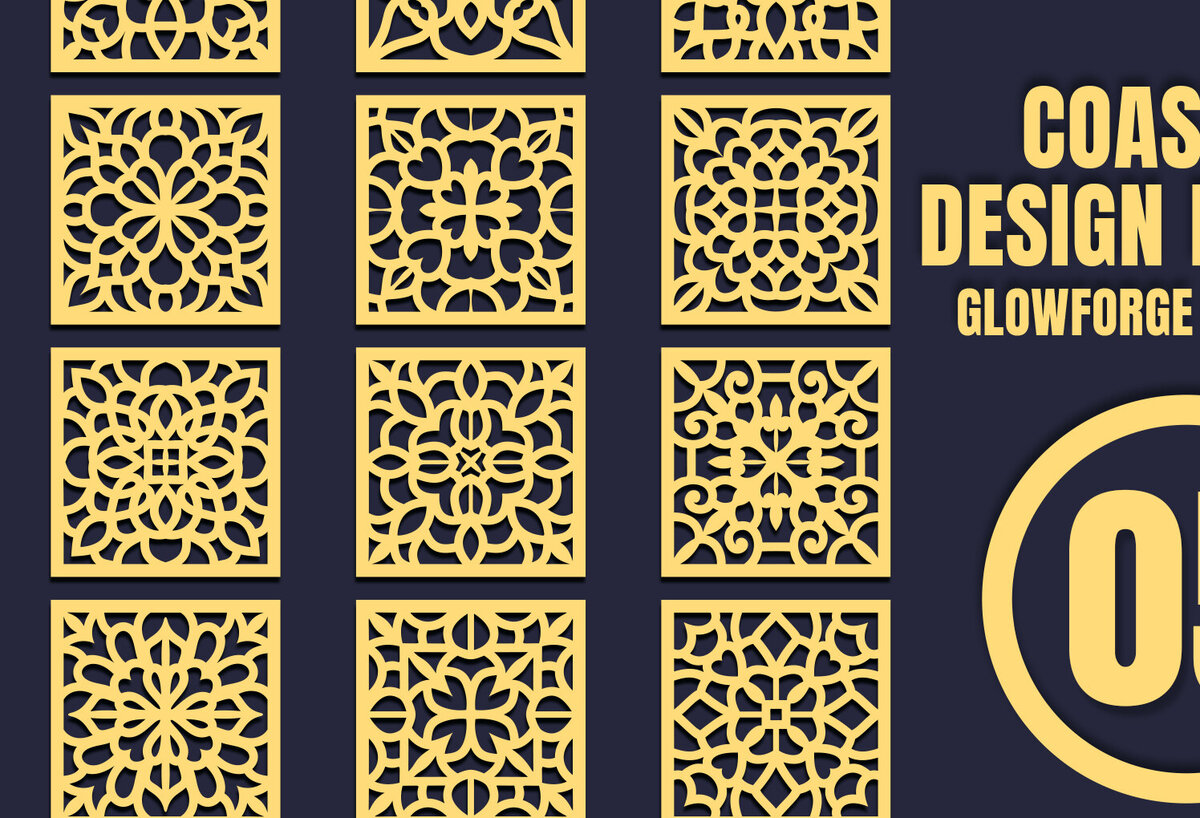 Intra απο ξύλο plywood 3mm-4mm πάχος – Square CoastersMandala 05 Δίασταση  20x20 cm INTRAFABR-85510213