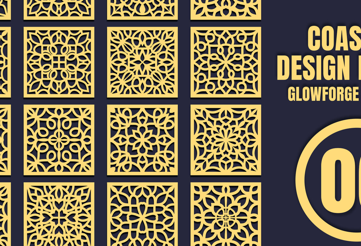 Intra απο ξύλο plywood 3mm-4mm πάχος – Square Coasters Mandala 06 Δίασταση  20x20 cm INTRAFABR-85510226