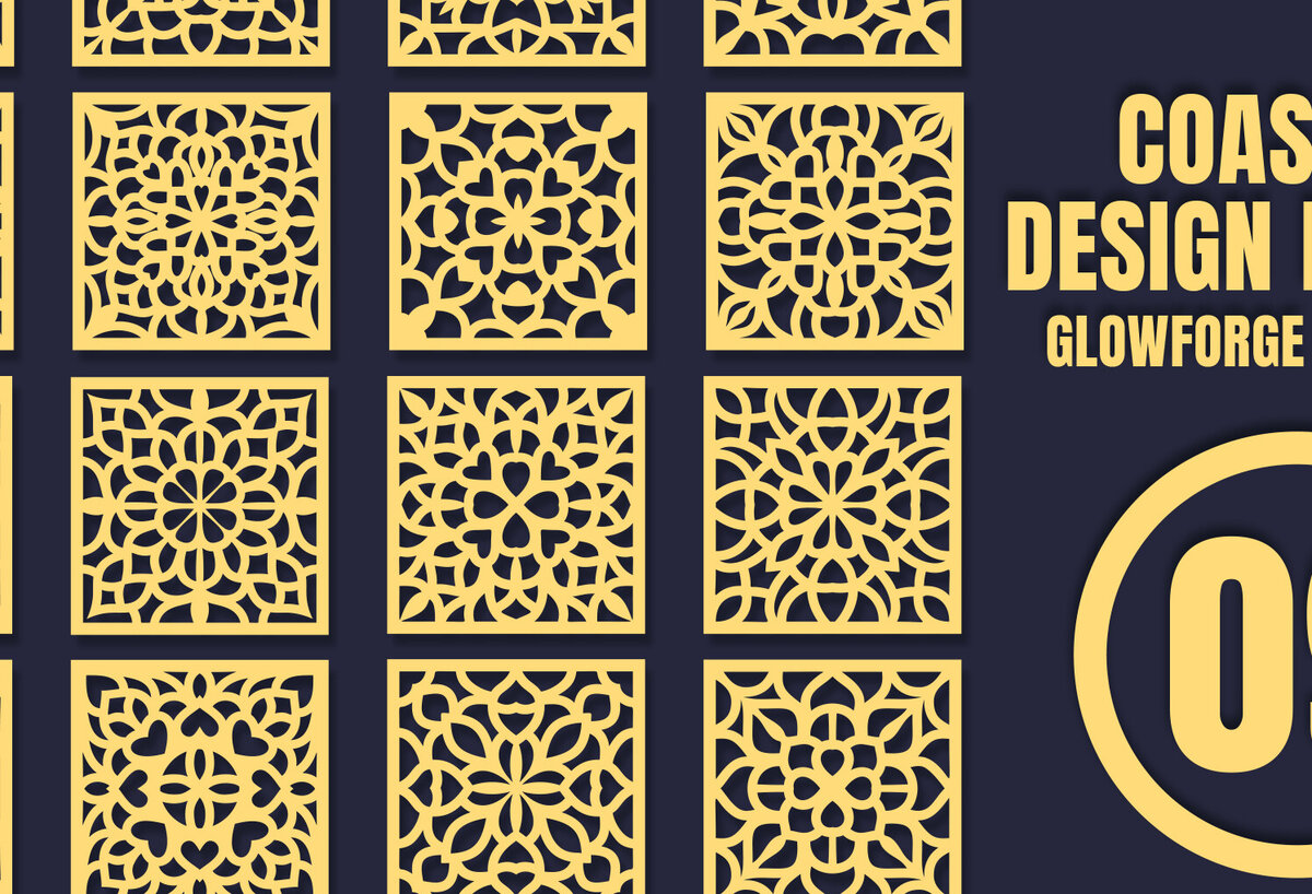 Intra απο ξύλο plywood 3mm-4mm πάχος – Square CoastersMandala 09 Δίασταση  20x20 cm INTRAFABR-85510273