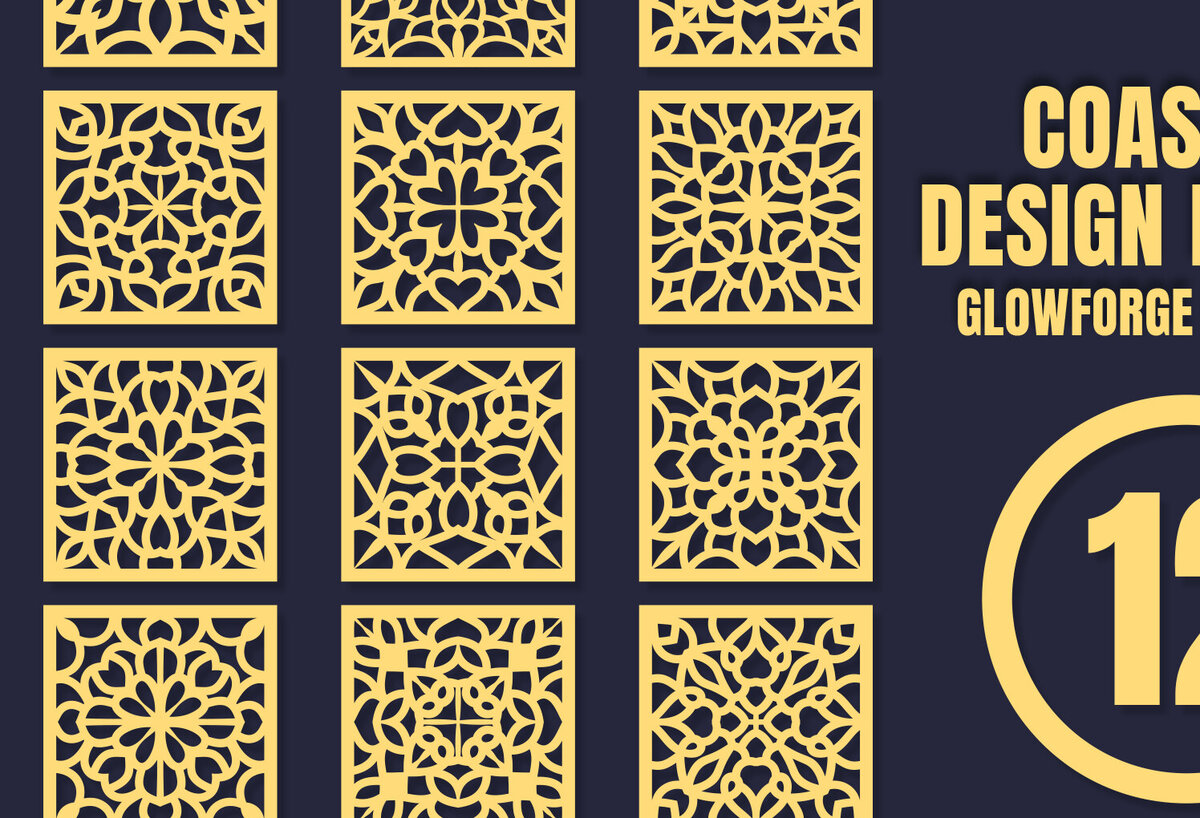 Intra απο ξύλο plywood 3mm-4mm πάχος – Square CoastersMandala 12 Δίασταση  20x20 cm INTRAFABR-85510297