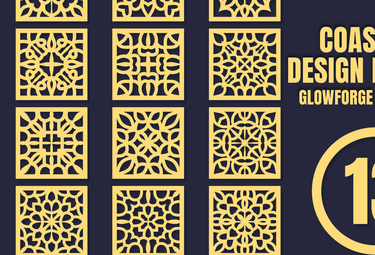 Intra απο ξύλο plywood 3mm-4mm πάχος – Square CoastersMandala 13 Δίασταση  20x20 cm INTRAFABR-85510306