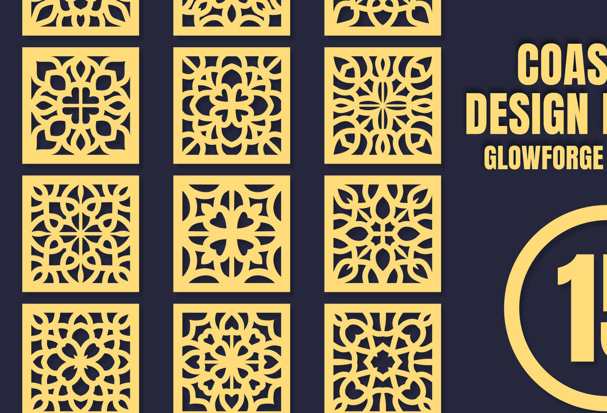 Intra απο ξύλο plywood 3mm-4mm πάχος – Square CoastersMandala 15 Δίασταση  20x20 cm INTRAFABR-85510332