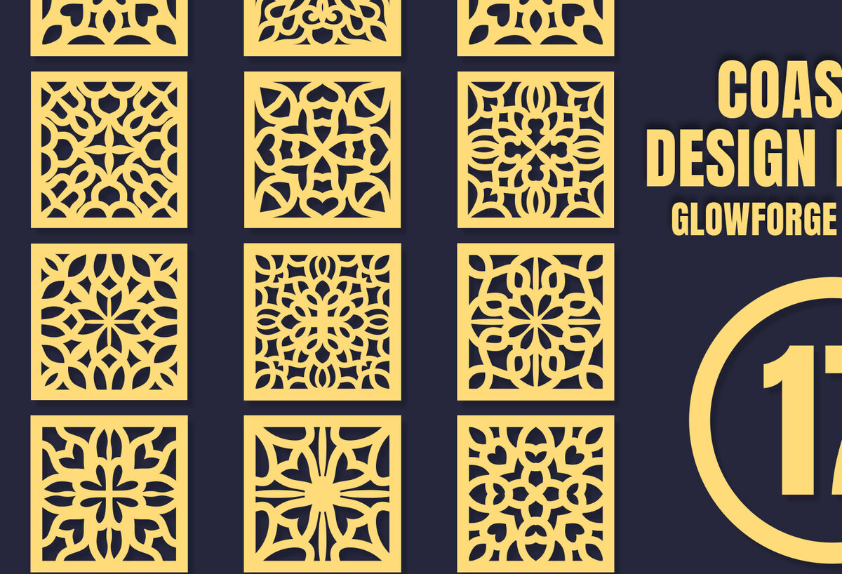 Intra απο ξύλο plywood 3mm-4mm πάχος – Square CoastersMandala 17 Δίασταση  20x20 cm INTRAFABR-85510356