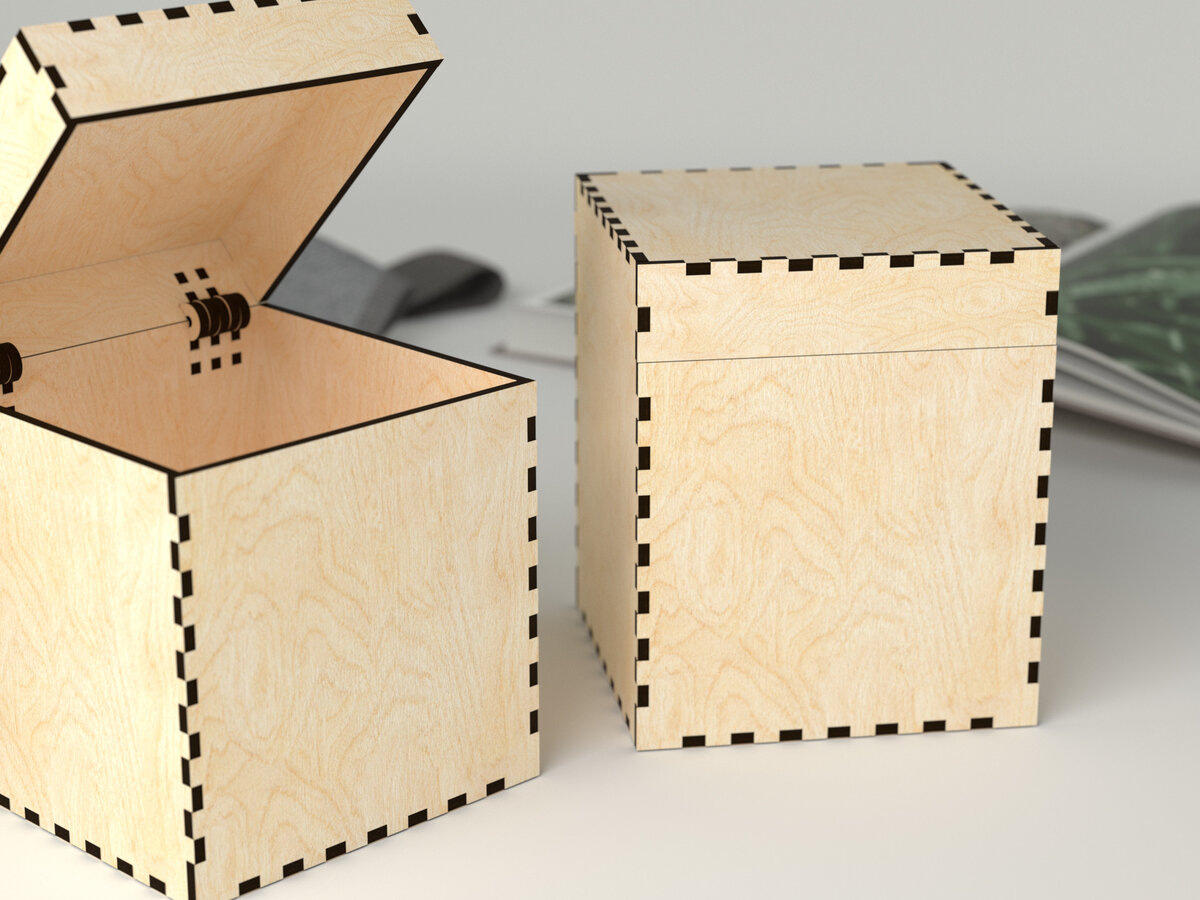 Intra απο ξύλο plywood 3mm-4mm πάχος – Τετράγωνο αρθρωτό κουτί Δίασταση  20x20 cm INTRAFABR-25548210