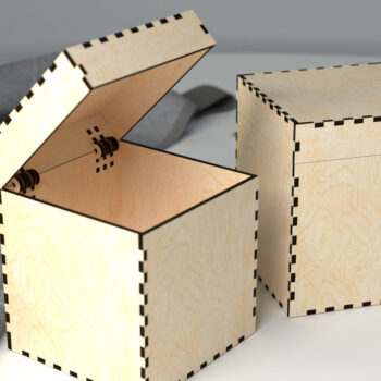 Intra απο ξύλο plywood 3mm-4mm πάχος – Τετράγωνο αρθρωτό κουτί Δίασταση  20x20 cm INTRAFABR-25548210 - Image 2