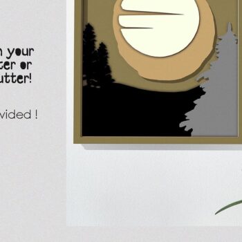 Intra απο ξύλο plywood 3mm-4mm πάχος – Αρχείο αποκοπής ρετρό τοπίο με τετράγωνο στρώμα Δίασταση 20x20 cm INTRAFABR-35670975 - Image 1