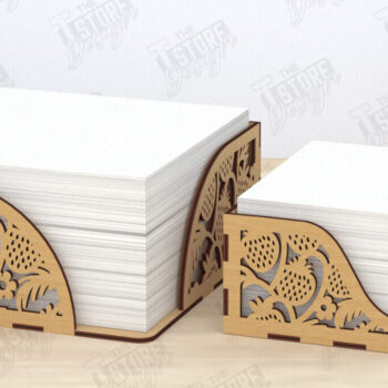 Intra απο ξύλο plywood 3mm-4mm πάχος – Τετράγωνη θήκη χαρτοπετσέτας| Αρχείο CNC Δίασταση 20x20 cm INTRAFABR-120025887 - Image 1