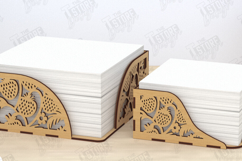 Intra απο ξύλο plywood 3mm-4mm πάχος – Τετράγωνη θήκη χαρτοπετσέτας| Αρχείο CNC Δίασταση  20x20 cm INTRAFABR-120025887