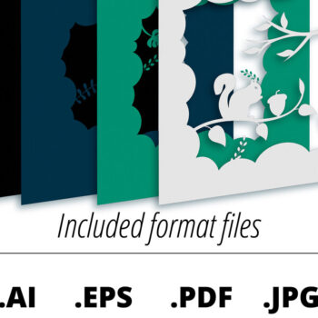 Intra απο ξύλο plywood 3mm-4mm πάχος – Squirrel Forest Shadow Box, 3D χαρτί Δίασταση  20x20 cm INTRAFABR-57913337 - Image 5