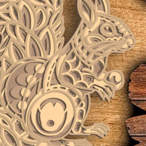 Intra απο ξύλο plywood 3mm-4mm πάχος – Αρχεία AI Squirrel / Multi Layer DXF Δίασταση  20x20 cm INTRAFABR-75122291