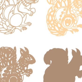 Intra απο ξύλο plywood 3mm-4mm πάχος – Αρχεία AI Squirrel / Multi Layer DXF Δίασταση  20x20 cm INTRAFABR-75122291 - Image 2