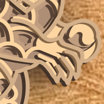 Intra απο ξύλο plywood 3mm-4mm πάχος – Αρχεία AI Squirrel / Multi Layer DXF Δίασταση  20x20 cm INTRAFABR-75122291 - Image 4