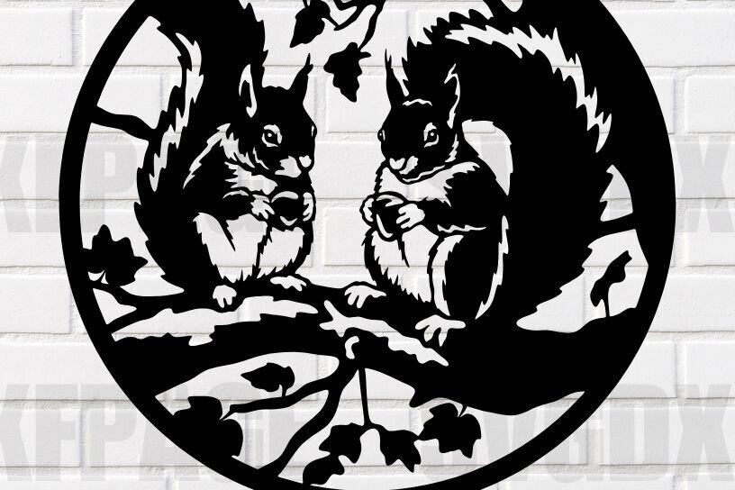 Intra απο ξύλο plywood 3mm-4mm πάχος – Squirrels in Tree File Δίασταση  20x20 cm INTRAFABR-115222483