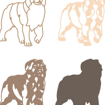 Intra απο ξύλο plywood 3mm-4mm πάχος – St Bernar Dog Multilayer/3D Layered Δίασταση  20x20 cm INTRAFABR-67067731 - Image 2