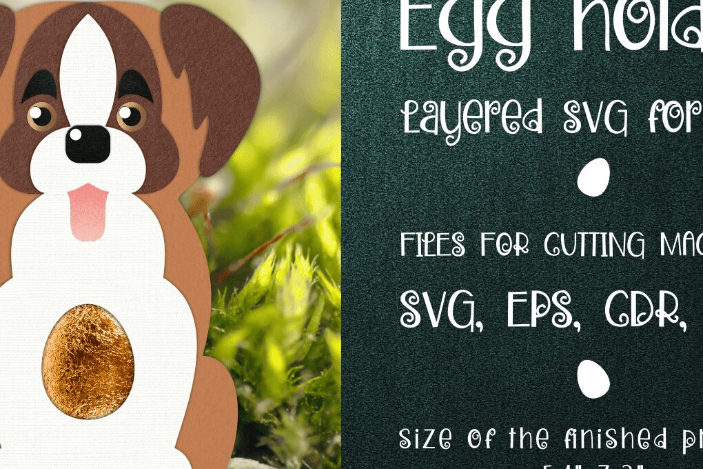 Intra απο ξύλο plywood 3mm-4mm πάχος – St. Bernard Dog | Πρότυπο θήκης αυγών Δίασταση  20x20 cm INTRAFABR-35732609