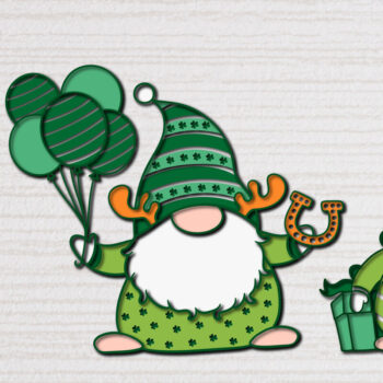 Intra απο ξύλο plywood 3mm-4mm πάχος – Πακέτο St. Patrick Gnome 3d Δίασταση  20x20 cm INTRAFABR-61056318 - Image 3