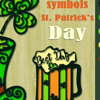 Intra απο ξύλο plywood 3mm-4mm πάχος – Αρχείο 3D του St. Patrick Δίασταση  20x20 cm INTRAFABR-25511268 - Image 1