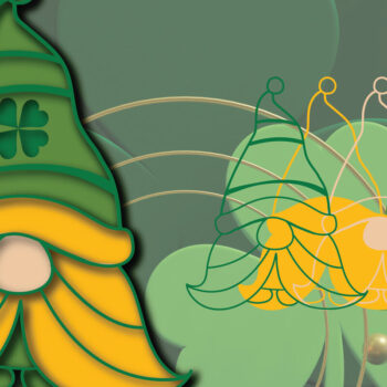 Intra απο ξύλο plywood 3mm-4mm πάχος – Ημέρα του Αγίου Πατρικίου 3d Gnome Paper Cut Δίασταση  20x20 cm INTRAFABR-23310122 - Image 1