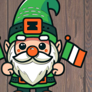 Intra απο ξύλο plywood 3mm-4mm πάχος – Ημέρα του Αγίου Πατρικίου 3d Gnome Paper Cut Δίασταση  20x20 cm INTRAFABR-117455478