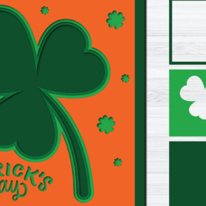 Intra απο ξύλο plywood 3mm-4mm πάχος – Τρισδιάστατη κοπή χαρτιού για την Ημέρα του Αγίου Πατρικίου Δίασταση  20x20 cm INTRAFABR-24684057