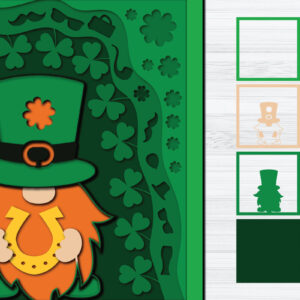 Intra απο ξύλο plywood 3mm-4mm πάχος – Ημέρα του Αγίου Πατρικίου 3d Paper Cut Δίασταση  20x20 cm INTRAFABR-24684065