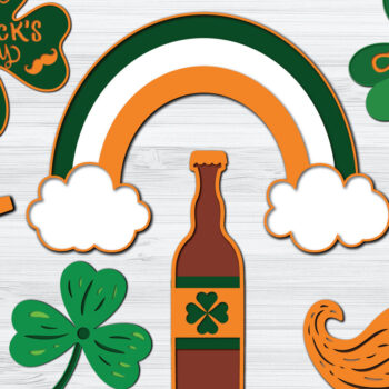 Intra απο ξύλο plywood 3mm-4mm πάχος – Ημέρα του Αγίου Πατρικίου 3d Paper Cut Δίασταση 20x20 cm INTRAFABR-24632694 - Image 1