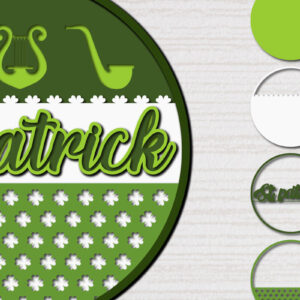 Intra απο ξύλο plywood 3mm-4mm πάχος – Ημέρα του Αγίου Πατρικίου 3d Paper cut Δίασταση  20x20 cm INTRAFABR-62226837