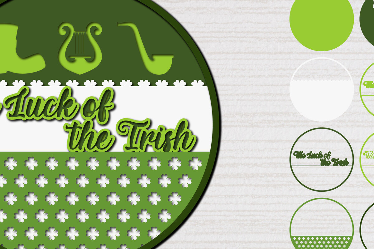 Intra απο ξύλο plywood 3mm-4mm πάχος – Ημέρα του Αγίου Πατρικίου 3d Paper cut Δίασταση  20x20 cm INTRAFABR-62226925