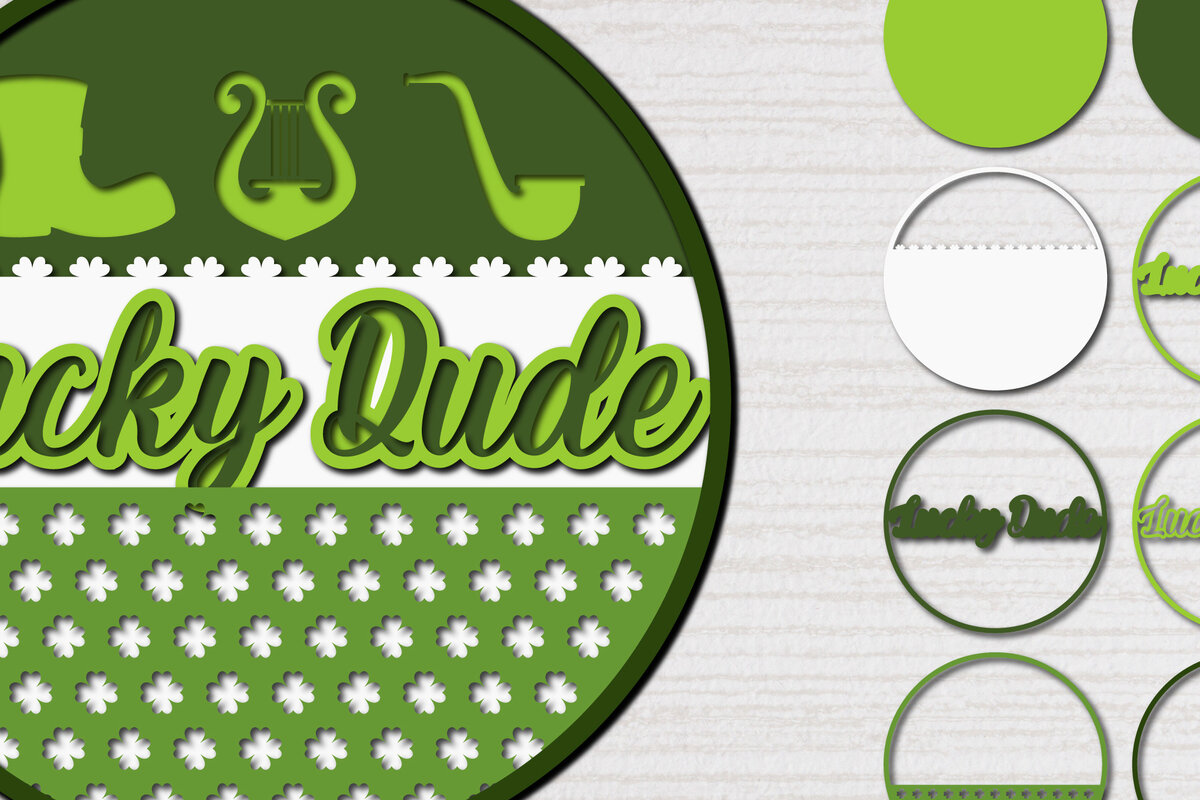 Intra απο ξύλο plywood 3mm-4mm πάχος – Ημέρα του Αγίου Πατρικίου 3d Paper cut Δίασταση  20x20 cm INTRAFABR-62227560