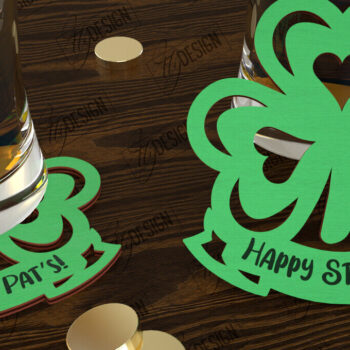 Intra απο ξύλο plywood 3mm-4mm πάχος – Πακέτο σουβέρ για την ημέρα του Αγίου Πατρικίου | CNC Δίασταση 20x20 cm INTRAFABR-115439686 - Image 8