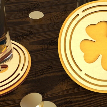 Intra απο ξύλο plywood 3mm-4mm πάχος – Πακέτο σουβέρ για την ημέρα του Αγίου Πατρικίου | CNC Δίασταση 20x20 cm INTRAFABR-115439686 - Image 9