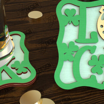 Intra απο ξύλο plywood 3mm-4mm πάχος – Πακέτο σουβέρ για την ημέρα του Αγίου Πατρικίου | CNC Δίασταση 20x20 cm INTRAFABR-115439686 - Image 11