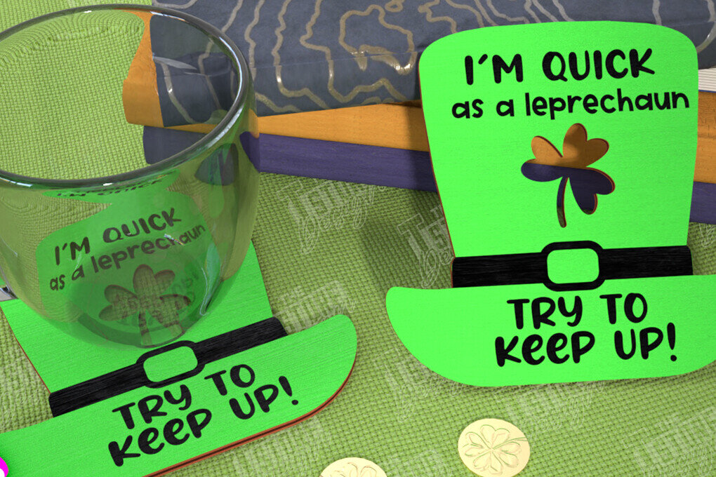 Intra απο ξύλο plywood 3mm-4mm πάχος – Σουβέρ για την ημέρα του Αγίου Πατρικίου | Κύπελλο σουβέρ Δίασταση  20x20 cm INTRAFABR-115453719