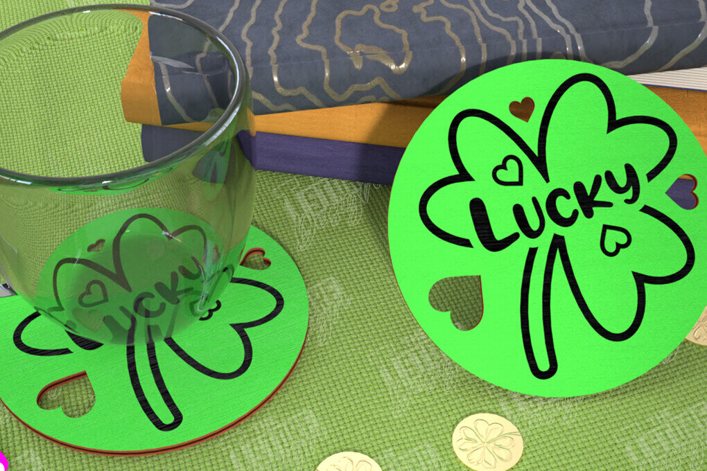 Intra απο ξύλο plywood 3mm-4mm πάχος – Σουβέρ για την ημέρα του Αγίου Πατρικίου | Κύπελλο σουβέρ Δίασταση  20x20 cm INTRAFABR-115453728