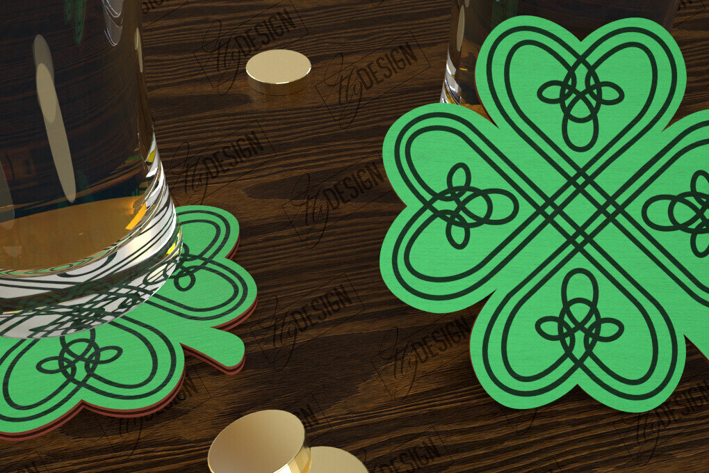 Intra απο ξύλο plywood 3mm-4mm πάχος – Σουβέρ για την ημέρα του Αγίου Πατρικίου | Κύπελλο σουβέρ Δίασταση  20x20 cm INTRAFABR-115439371