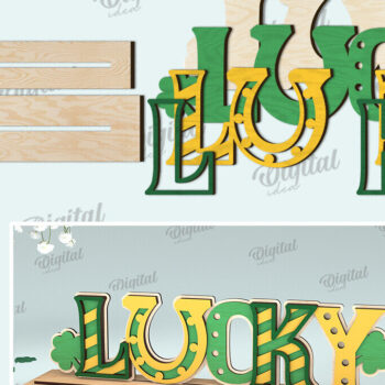 Intra απο ξύλο plywood 3mm-4mm πάχος – Πακέτο κοπής με λέιζερ ντεκόρ St Patrick's Day Δίασταση  20x20 cm INTRAFABR-115496846 - Image 6