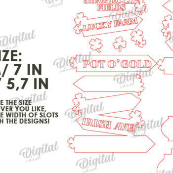 Intra απο ξύλο plywood 3mm-4mm πάχος – Πακέτο κοπής με λέιζερ ντεκόρ St Patrick's Day Δίασταση  20x20 cm INTRAFABR-115362126 - Image 5