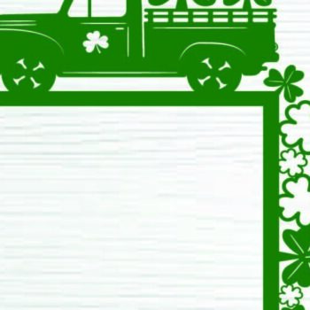 Intra απο ξύλο plywood 3mm-4mm πάχος – Πακέτο Door Corner St. Patrick's Day Δίασταση  20x20 cm INTRAFABR-114351992 - Image 2