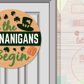 Intra απο ξύλο plywood 3mm-4mm πάχος – Κρεμάστρα πόρτας St. Patrick's Day Lasercut Δίασταση  20x20 cm INTRAFABR-117786629 - Image 7