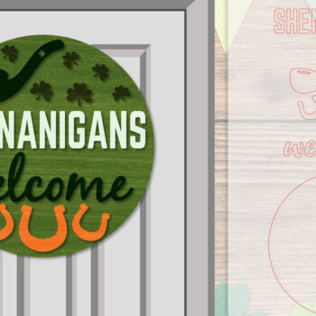 Intra απο ξύλο plywood 3mm-4mm πάχος – Κρεμάστρα πόρτας St. Patrick's Day Lasercut Δίασταση  20x20 cm INTRAFABR-117786629 - Image 10