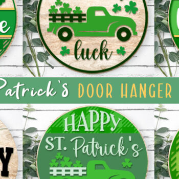 Intra απο ξύλο plywood 3mm-4mm πάχος – Πακέτο πινακίδων κρεμάστρας πόρτας St Patricks Day Δίασταση 20x20 cm INTRAFABR-60314004 - Image 1