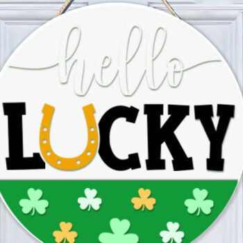 Intra απο ξύλο plywood 3mm-4mm πάχος – Πακέτο πινακίδων κρεμάστρας πόρτας St Patricks Day Δίασταση 20x20 cm INTRAFABR-60314004 - Image 5