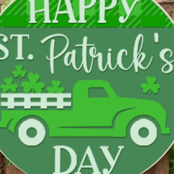 Intra απο ξύλο plywood 3mm-4mm πάχος – Πακέτο πινακίδων κρεμάστρας πόρτας St Patricks Day Δίασταση 20x20 cm INTRAFABR-60314004 - Image 7