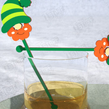 Intra απο ξύλο plywood 3mm-4mm πάχος – Πακέτο αναδευτήρων ποτών St Patrick's Day Δίασταση  20x20 cm INTRAFABR-115372389 - Image 4