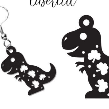 Intra απο ξύλο plywood 3mm-4mm πάχος – Σκουλαρίκια St Patrick's Day Lasercut Δίασταση 5x5 cm INTRAFABR-117725387 - Image 1